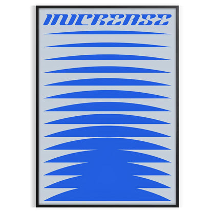 space modern art poster dynamic shades blue gray stylish centerpiece thoughtful gift artwork décor range sizes A4 cm A0 wall today